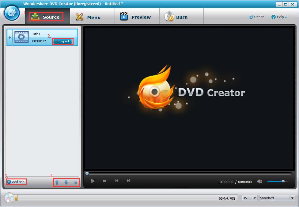 Create DVD from MP4