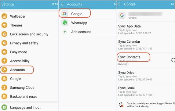 Sync Contact with Google